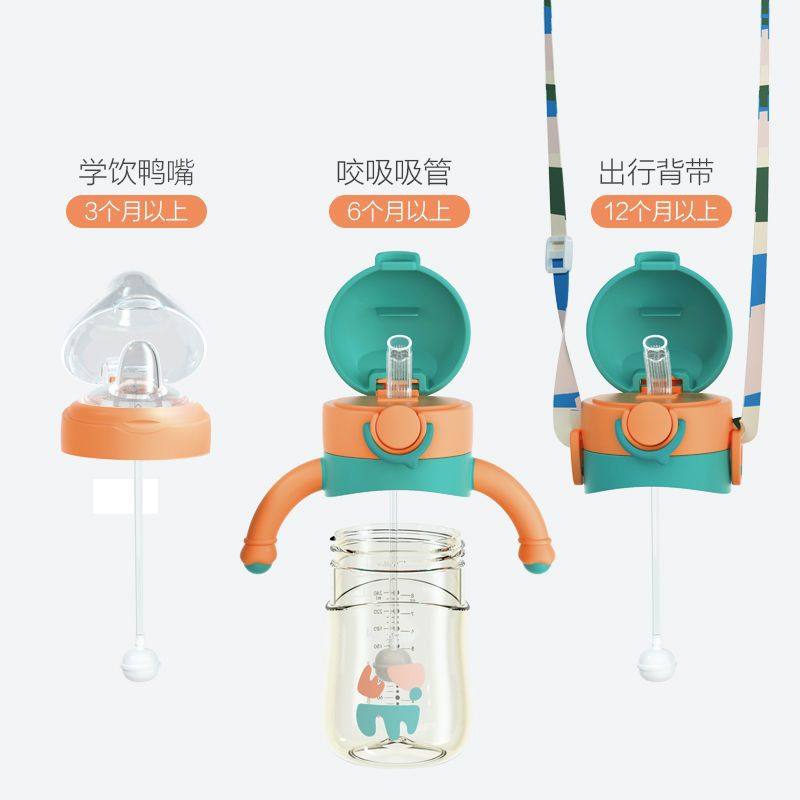 宝宝吸管杯PPSUBFREED防摔学饮杯婴儿鸭嘴杯子奶瓶儿童水杯,淘宝优惠券,粉丝福利购,淘宝优惠卷