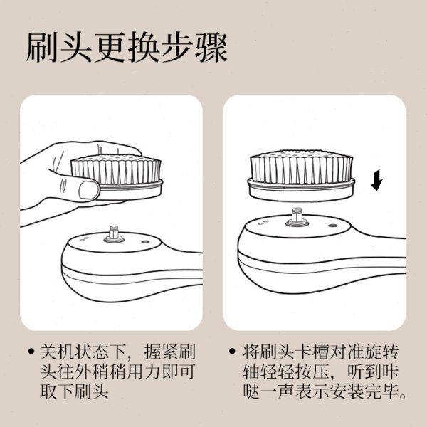 嘻浴青年粉色原装刷头敏感肌伸缩双柄全自动电动搓澡仪洗澡刷刷头,淘宝优惠券,粉丝福利购,淘宝优惠卷