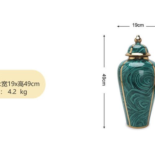 北欧电视柜玄关装饰用品陶瓷花瓶花插欧式将军罐X家居客厅摆件 - 图3