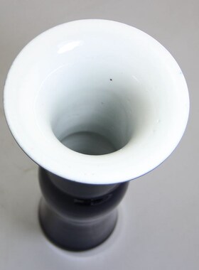 厂家现货收藏杂件做旧瓷器工艺品色蓝色花瓶大清康熙年制