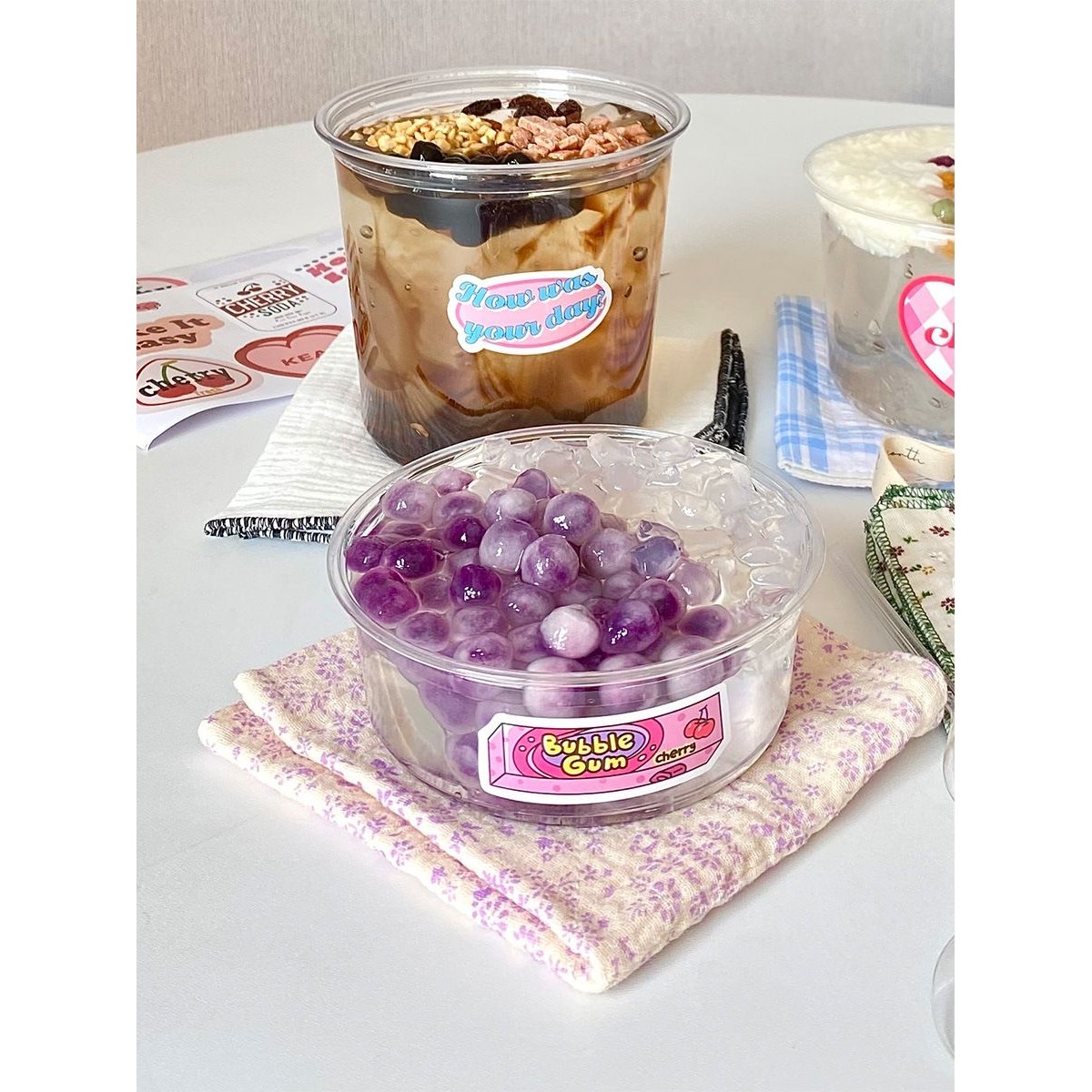 冰粉打包盒加厚一次性带盖网红水果捞冰汤圆碗芋泥刨冰蛋糕z^,淘宝优惠券,粉丝福利购,淘宝优惠卷