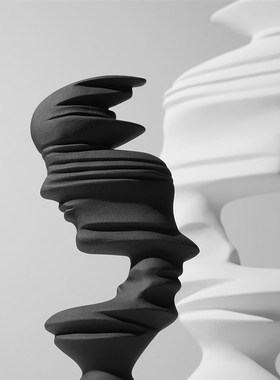 现代简约c软装饰售楼处样板间家居客厅创意艺术抽象人像雕塑摆件