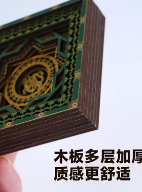 多层铝箔木质藻井冰箱贴旅游景点文创地标建筑冰箱贴纪念品伴手礼