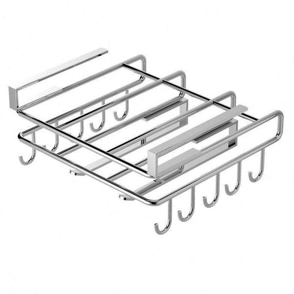 厨房吊柜下挂置物架橱柜挂篮收纳锅盖架砧板下挂架杯子架排钩神器,淘宝优惠券,粉丝福利购,淘宝优惠卷