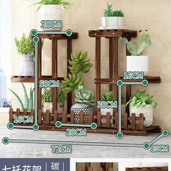 花架子置物架阳台客厅落地式家用新款多肉室内实木多层绿萝花盆架,淘宝优惠券,粉丝福利购,淘宝优惠卷