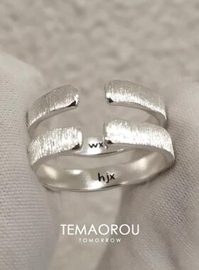 S925纯银可爱趣味小狗戒指女小众