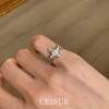S925 sterling silver cross star diamond ring niche design light
