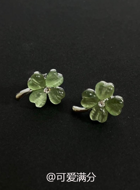 韩系小清新绿色四叶草手链2025款