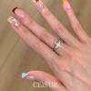 S925 sterling silver cross star diamond ring niche design light