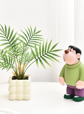 彷真绿色植物室内造景小盆栽桌面摆件办公室客厅装饰彷生假绿植物