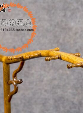 挂小叶桢楠笔书法文房四宝摆件红木书桌毛笔笔架金丝楠木挂架毛笔