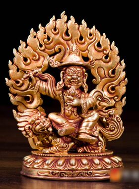 铜三全鎏铜像宁玛金根室内家用像 本铜像摆件5寸现代尼泊尔铜像