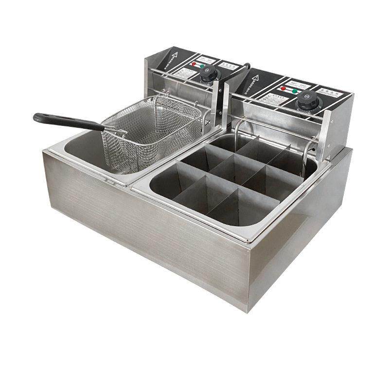 Factory direct sales commercial fryer noodle cooker electric multi-functional fried chicken stall electric fryer oden cooking machine