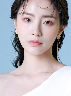 小众花朵流苏耳饰耳钉耳环2021年新款潮夏季款纯银气质高级感耳坠