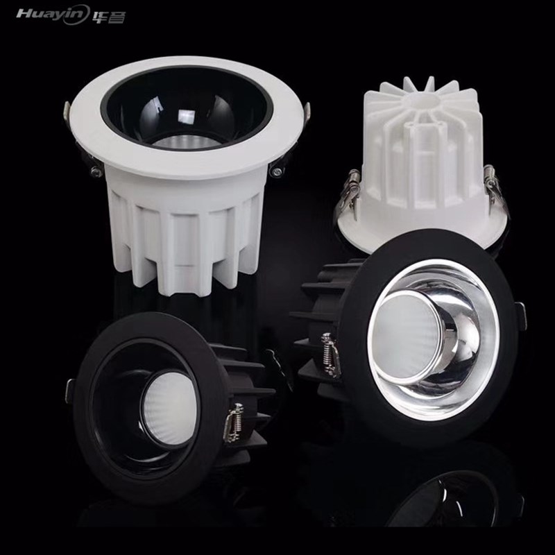 97Ra高端筒灯 8cm10W30W40W50W6寸8寸一体压铸天花灯Y防眩工程筒 - 图0