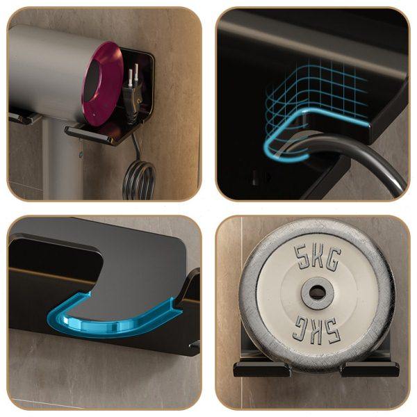 吹风机架子吹风筒架免打孔浴室置物架支架懒人电吹风放置架壁挂架,淘宝优惠券,粉丝福利购,淘宝优惠卷