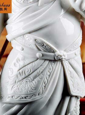 开业礼品商务武财神送礼陶瓷班德拉斯 关公家居装饰品乔迁礼品