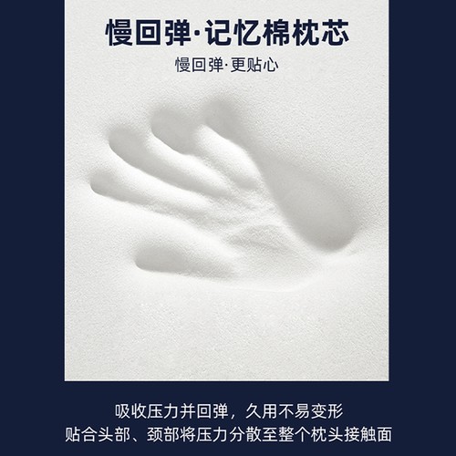 雷士枕头深睡PRO记忆棉枕头护颈椎助睡家用成人学生宿舍单人枕芯 - 图1