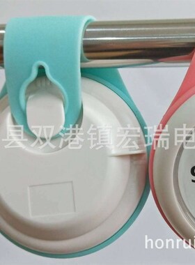 新款厨卫镜面毛巾架吸盘挂钟 创意时尚防水挂钟  床头静音挂表