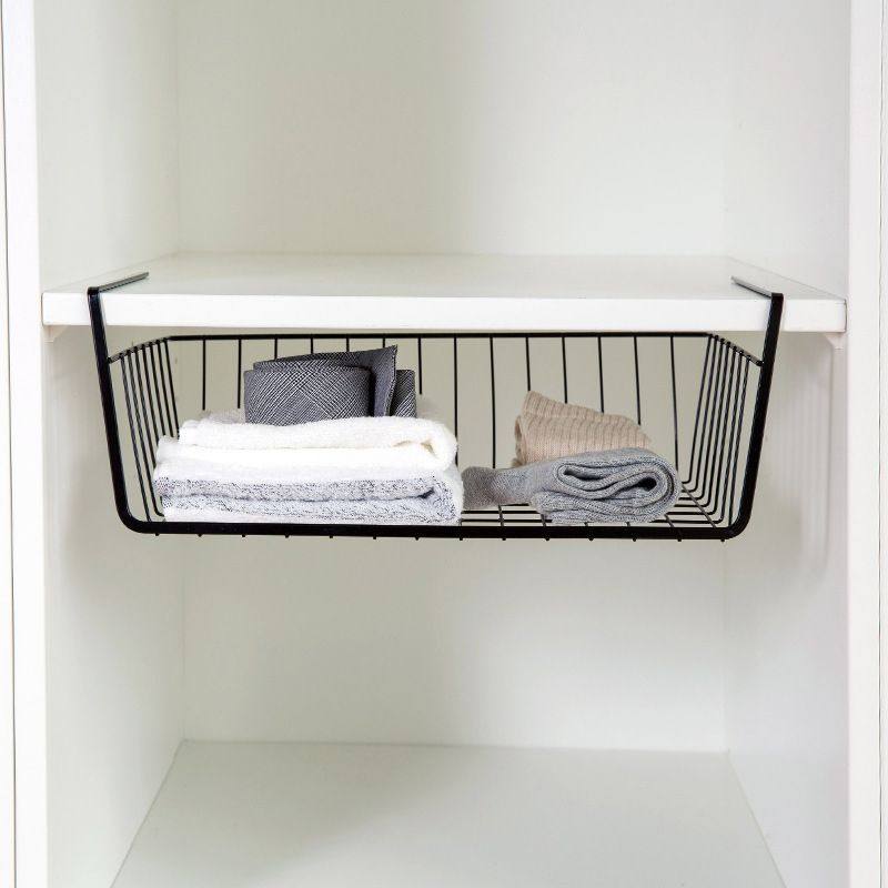 9WOR厨房橱柜隔板下挂篮衣柜分层收纳架宿舍学生挂架整理置物E18,淘宝优惠券,粉丝福利购,淘宝优惠卷