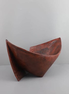 现代简约抽象折纸船几何形状树脂摆件客厅玄关酒店电视柜家居饰品