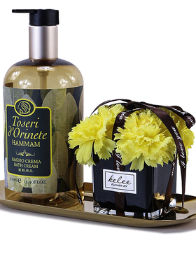 轻奢样板间大理石瓷砖卫浴摆件厕所软装饰品化妆室展厅浴室柜托盘