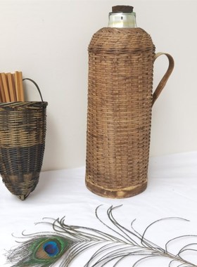 民俗怀旧老物件竹编筷子笼厨房用民宿装饰品具影视道具摆件