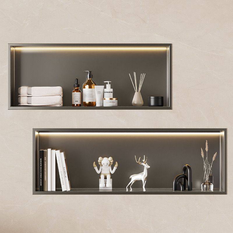 不锈钢卫生间壁龛嵌入式横版隔板浴室金属长方形成品钉制置物架,淘宝优惠券,粉丝福利购,淘宝优惠卷