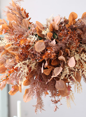婚庆复古餐厅吊花商埔软装吊顶花艺教堂悬挂酒店咖啡室内布置绢花