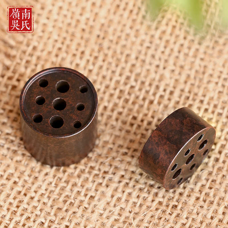 苏工黄铜香插九孔多孔迷r你线香插小葫芦香托香炉香座水滴火山塔 - 图0