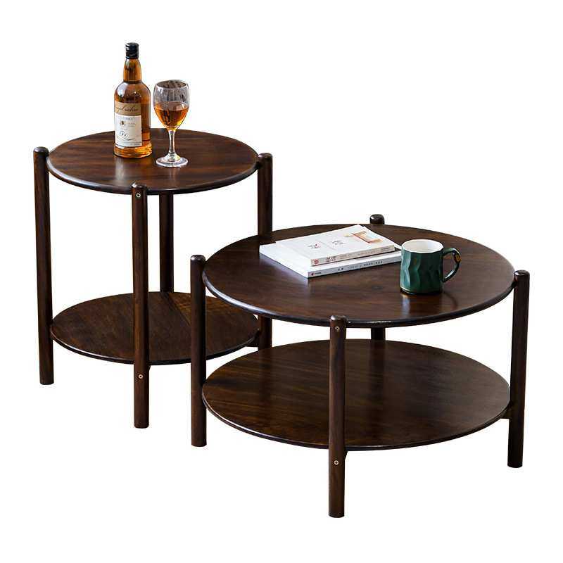 南美黑胡桃木沙发几客厅小户型边几角几圆形高级轻奢茶几茶桌边桌,淘宝优惠券,粉丝福利购,淘宝优惠卷