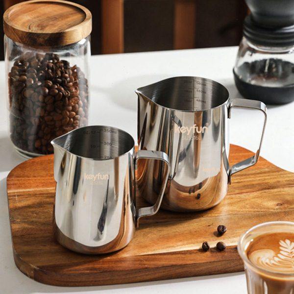 拉花缸316L不锈钢拉花杯尖嘴斜口牛奶杯打奶咖啡器具带刻度量杯,淘宝优惠券,粉丝福利购,淘宝优惠卷