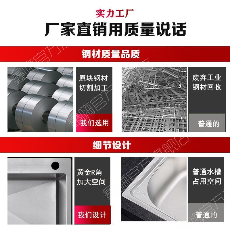 德国厨房水槽家用不锈钢洗菜盆加厚手工洗碗池单双槽洗碗槽洗碗池,淘宝优惠券,粉丝福利购,淘宝优惠卷