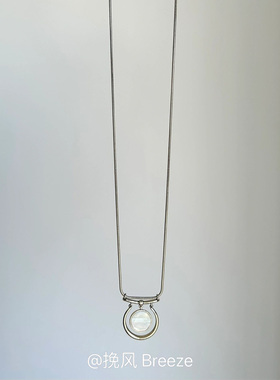 海上日初独特圆环中古项链小众设计高级感个性锁骨链2023新款