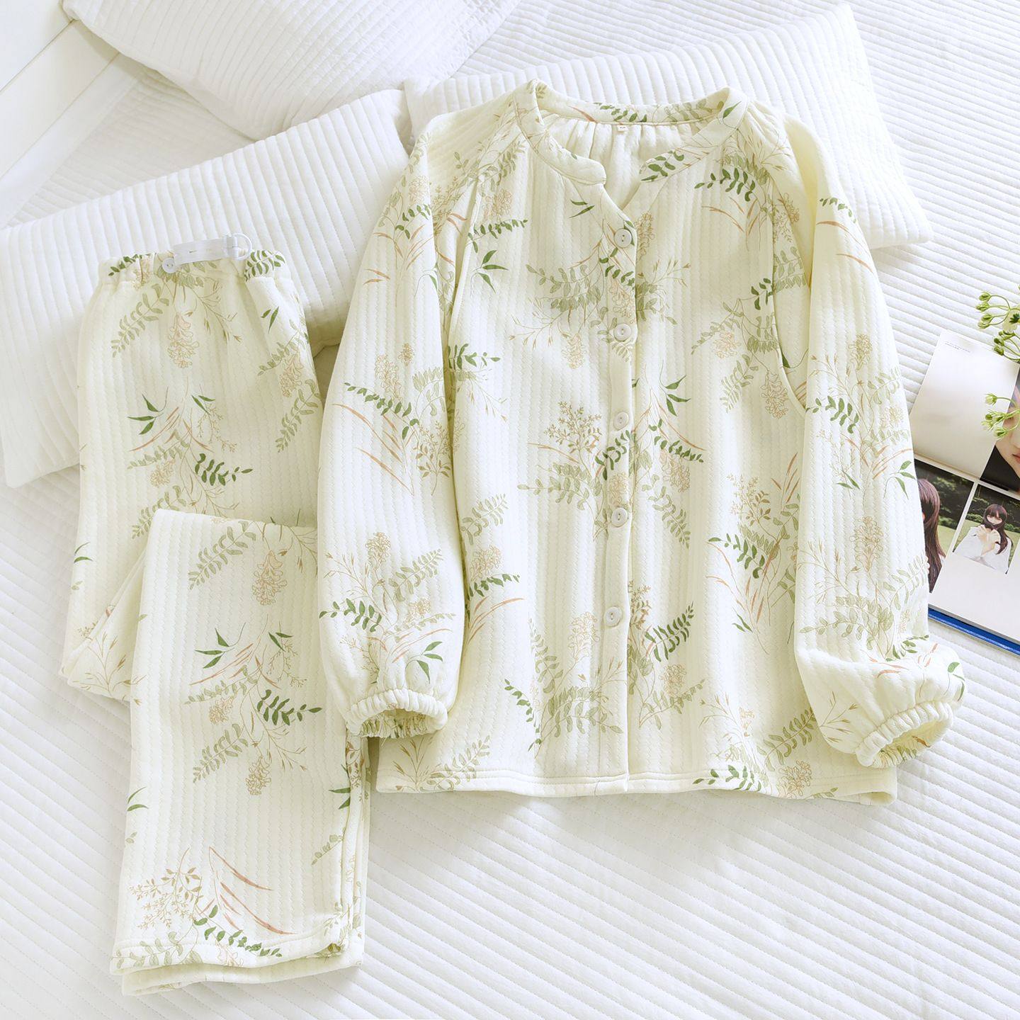 新款空气层月子服秋冬产后夹棉保暖精梳棉哺乳孕妇睡衣怀孕喂奶,淘宝优惠券,粉丝福利购,淘宝优惠卷