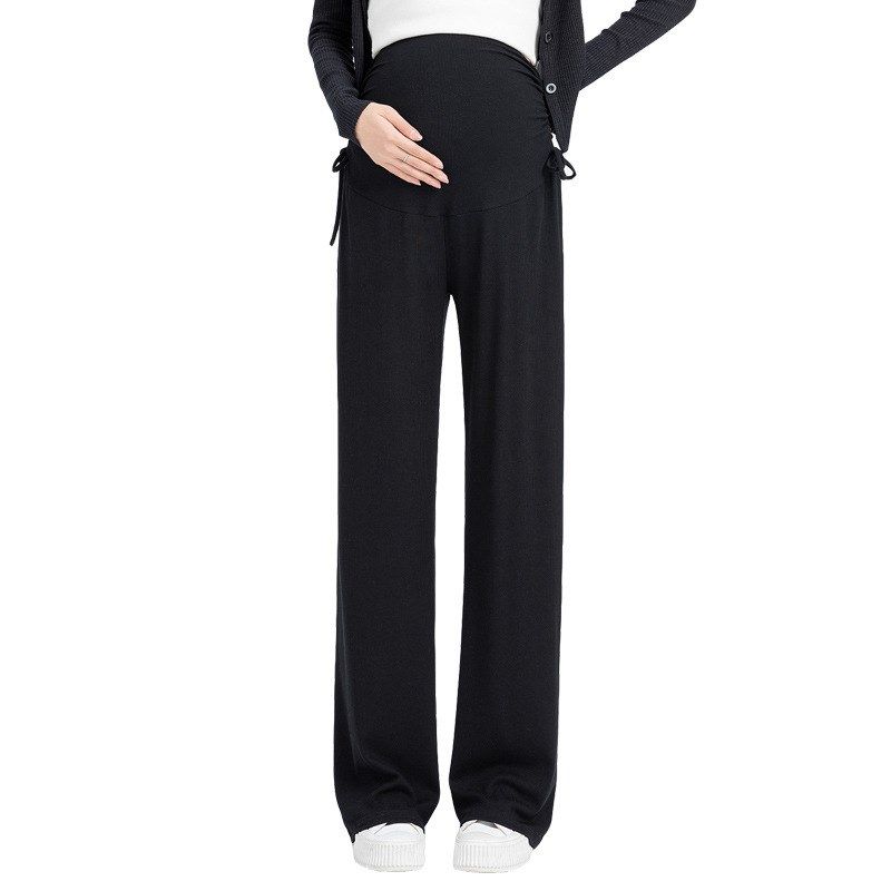 实拍孕妇裤子春夏2024新款小个子孕期阔腿裤外穿抽绳直筒长裤春夏,淘宝优惠券,粉丝福利购,淘宝优惠卷