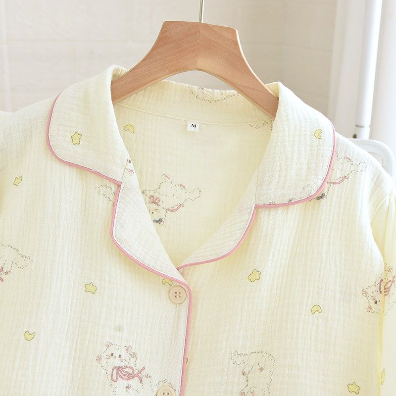 春夏季双层纯棉纱布胸垫月子服哺乳套装薄款孕妇睡衣产妇大码产后,淘宝优惠券,粉丝福利购,淘宝优惠卷