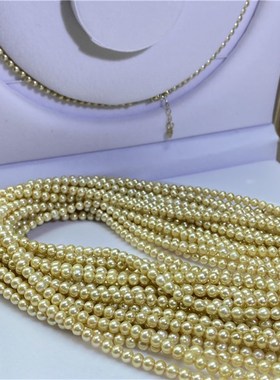 天然淡水珍珠羽皇金项链珠光好女款珍珠饰品礼物送妈妈送闺蜜