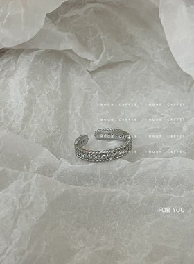 精致交叉镶钻戒指女小众设计2024年新款潮轻奢高级感情侣春夏个性