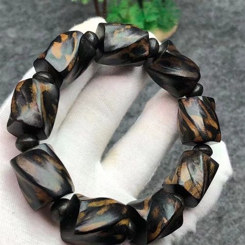 【附带】文莱老料随型沉香手串沉水级黑油手链高级男款男女款 - 图0