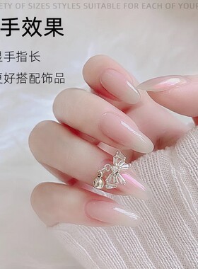 全半贴超薄无痕延长甲片美甲店专用穿戴式甲贴片女成品假指甲工具