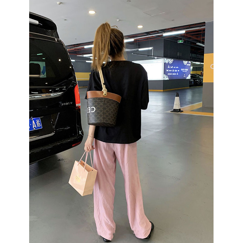 孕妇直筒裤子春夏季2023薄款懒人褶褶裤托腹垂感肌理阔腿休闲长裤,淘宝优惠券,粉丝福利购,淘宝优惠卷