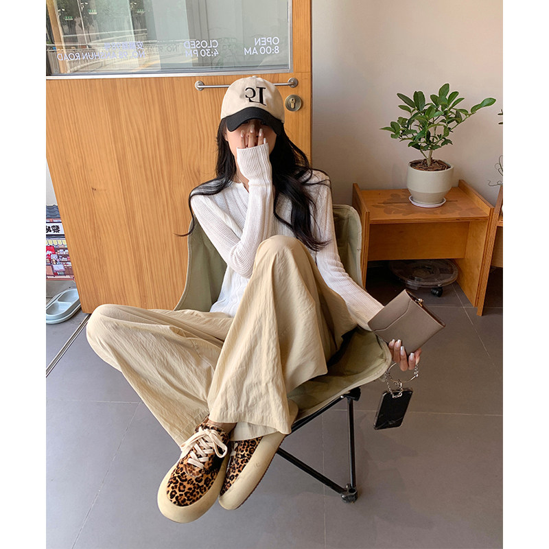 孕妇直筒裤子春夏季2023薄款懒人褶褶裤托腹垂感肌理阔腿休闲长裤,淘宝优惠券,粉丝福利购,淘宝优惠卷