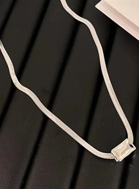 个性冷淡风太钢金属链短款毛衣链时髦气质衣服配饰项链颈链女