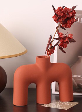高颜值创意现代简约花瓶摆件客厅餐桌陶瓷花器插花干花电视柜装饰