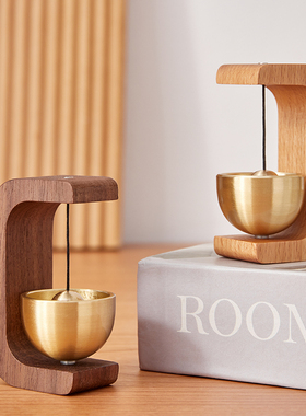 入户门铃多巴胺风铃吸门式铜铃铛进门提醒乔迁礼物冰箱磁吸贴挂饰