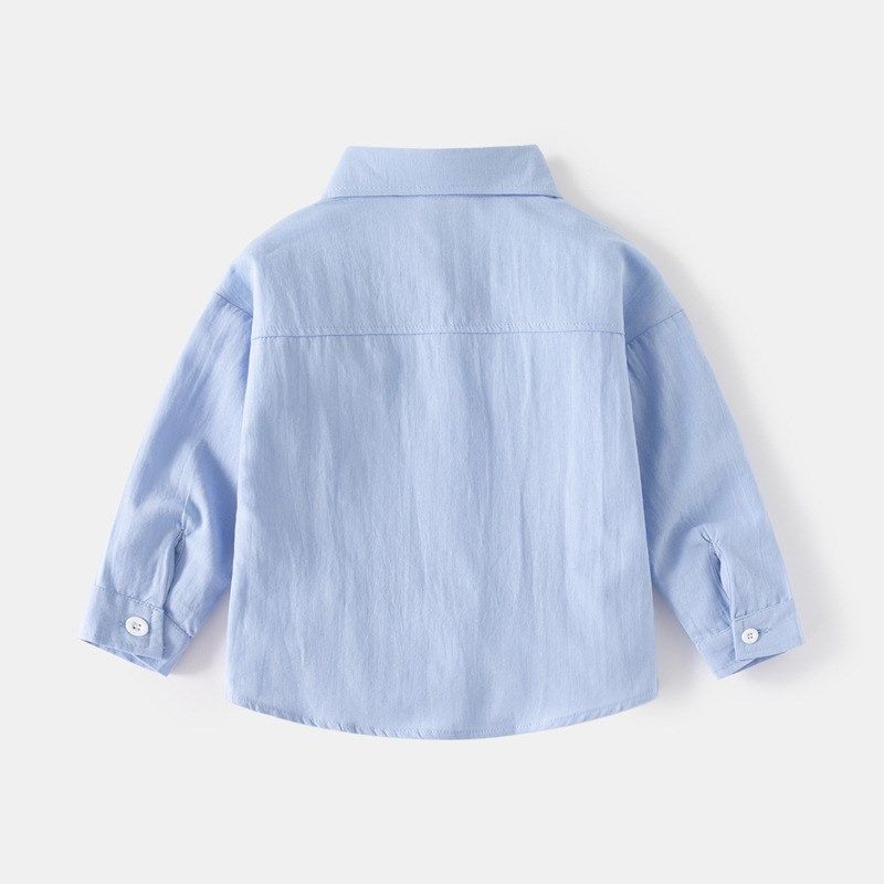 男童衬衣薄款2024新品春季宝宝时尚翻领纯棉长袖衬衫韩版儿童上衣,淘宝优惠券,粉丝福利购,淘宝优惠卷
