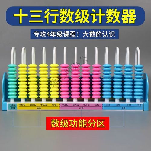 计数器四年级专用小学生数学教具13行儿童珠算计算架大数的认识十 - 图1