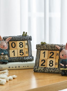 创意日历摆件桌面时间牌超市美陈装饰幼儿园美食拍照日期拍摄道具