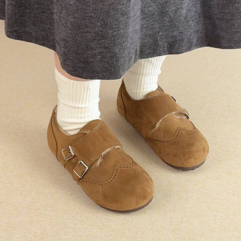 厚底内增高加绒保暖勃肯鞋女2025新款冬季一脚蹬雪地靴棉鞋乐福鞋,淘宝优惠券,粉丝福利购,淘宝优惠卷